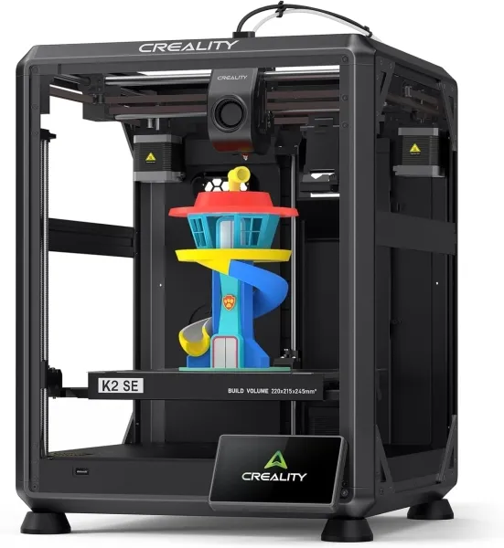 Creality K2 Se Combo Impresora 3D Abierta - Tamaño 22X21.5X24.5Cm - Cuerpo De Aluminio Aeroespacial - Interfaz De Usuario Inteligente - Velocidad Hasta 500Mm/S