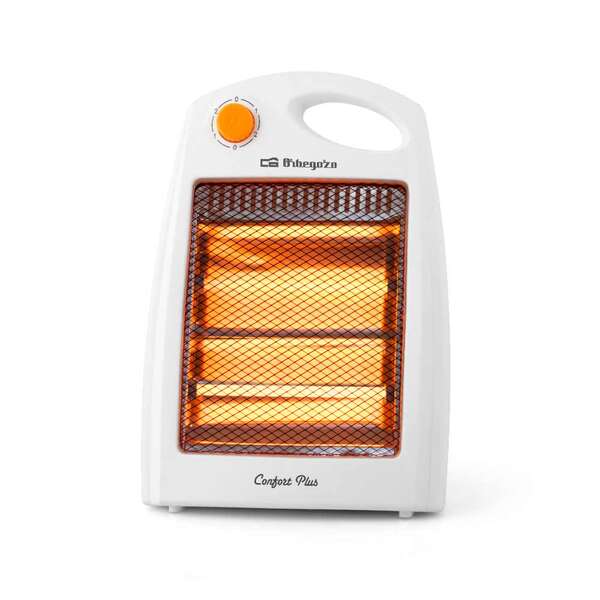 Orbegozo Bp 5007 Estufa De Cuarzo Compacta - Calor Intenso Y Uniforme Por Radiacion - 2 Niveles De Potencia - Sistema De Seguridad Antivuelco