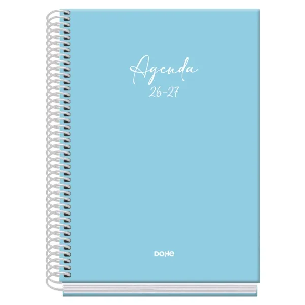 Dohe Agenda Escolar Basic Serenity A5 Espiral Cartón Forrado Azul 2026-2027