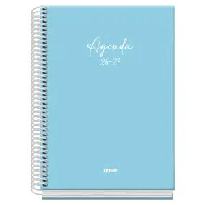 Dohe Agenda Escolar Basic Serenity A5 Espiral Cartón Forrado Azul 2026-2027