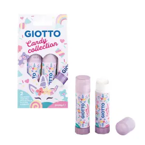 Giotto Candy Collection Pack de 2 Barras de Pegamento Mediano 20gr Secado Rápido