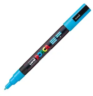 Posca Marcador PC-3M Punta Cónica 0,9 - 1,3 mm Azul Claro
