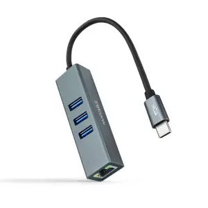 Nanocable Conversor USB-C a Ethernet + 3 Puertos USB 3.0