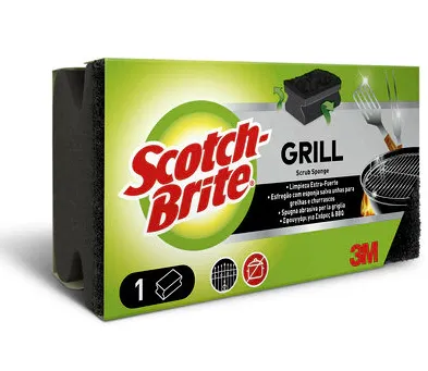 Scotch-Brite Estropajo para Parrillas con Protección para los Dedos - Negro