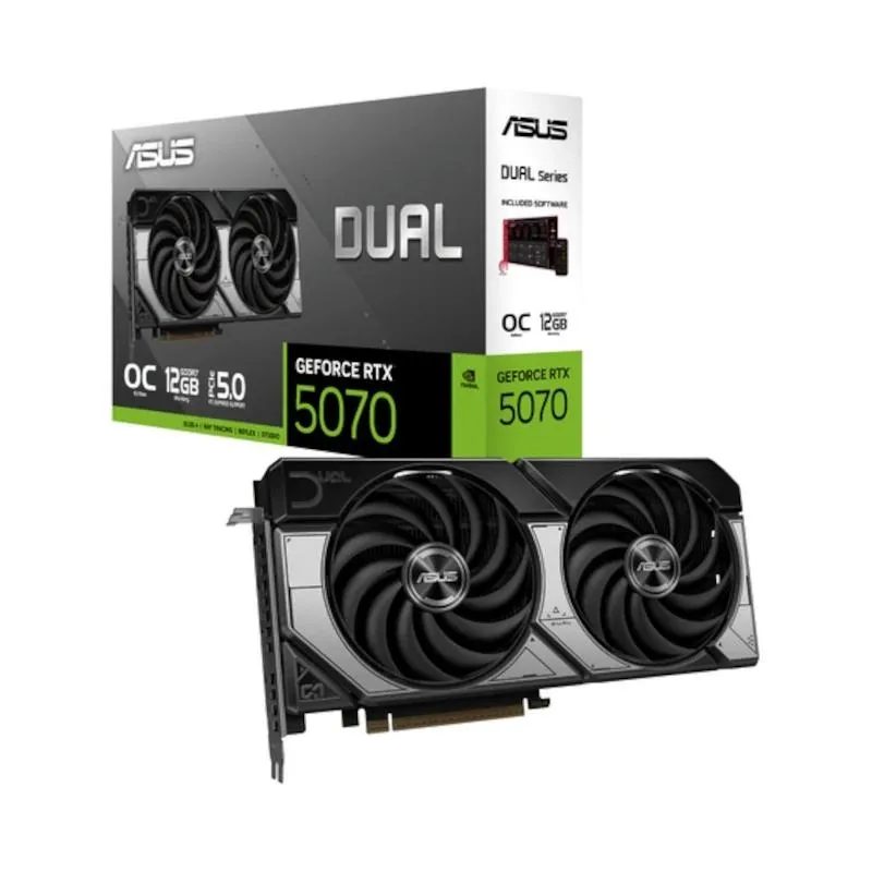 ASUS GeForce RTX 5070 OC 12GB GDDR7 3xDP 1xHDMI CUDA 6144 192bit DUAL FAN