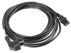 Lanberg Cable De Transmisión C13 Acoplador CEE7/7 Negro 10m