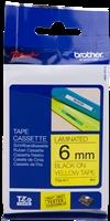 Brother Cinta Rotuladora Laminada Texto Negro Sobre Amarillo - 6Mmx8M