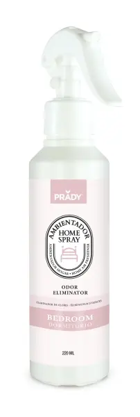 Prady Ambientador Home Spray Neutralizador de Olores Para Dormitorio - Frasco de 220 ml - Spray Pulverizador