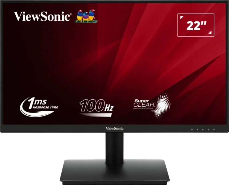 Viewsonic Monitor 21,5" Va220-H Led Fullhd - 100Hz - Respuesta 1Ms - Angulo De Vision 178º - 16:9 - Mva Panel -Vga - Hdmi - Vesa 75X75 - Color Negro