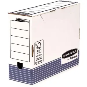Fellowes Bankers Box Caja de Archivo A4 100mm Montaje Automático Fastfold Cartón Reciclado FSC
