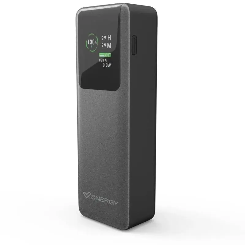 Energy Sistem Powerbank 20000 mAh 100W con Display a Color y 2 Puertos USB-C/USB-A