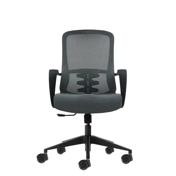 Oqonos Cherg 007 Silla de Oficina Ergonomica con Respaldo de Malla y Soporte Lumbar - Gris