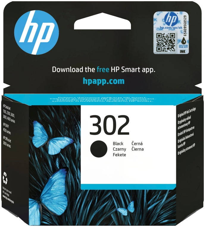 Hp Cartucho De Tinta Original 302 Negro
