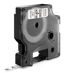 Dymo Cinta Transferencia Térmica D1 Negra sobre Blanco 6mm x 7m para Rotuladora LabelManager