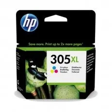 HP Cartucho de Tinta Tricolor Nº 305XL para DeskJet 2300, 2700, Plus 4100, Envy 6000, Pro 6400