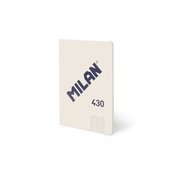 Milan Libreta A5 Cuadricula 5x5 - 48 Hojas 95 gr/m2 - Microperforada - Tapa Blanda Beige
