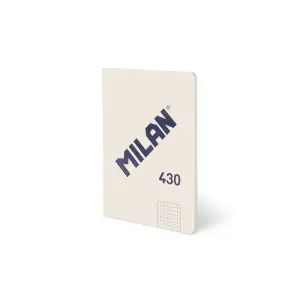 Milan Libreta A5 Cuadricula 5x5 - 48 Hojas 95 gr/m2 - Microperforada - Tapa Blanda Beige