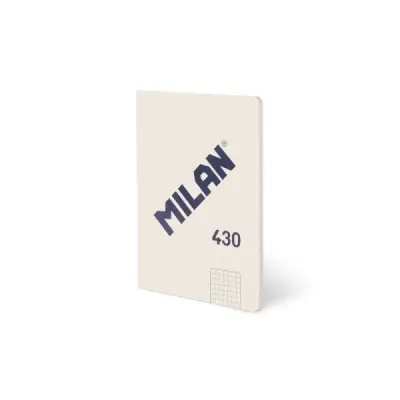 Milan Libreta A5 Cuadricula 5x5 - 48 Hojas 95 gr/m2 - Microperforada - Tapa Blanda Beige