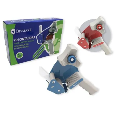 Bismark New Line Td1201 Precintadora - Cuchilla De Acero Templado - Empuñadura Ergonomica - Colores Rojo Y Azul Aleatorios