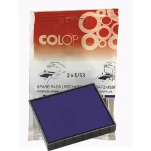 Colop Almohadilla E/53 Azul Blister 2 Unidades