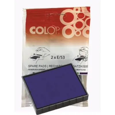 Colop Almohadilla E/53 Azul Blister 2 Unidades