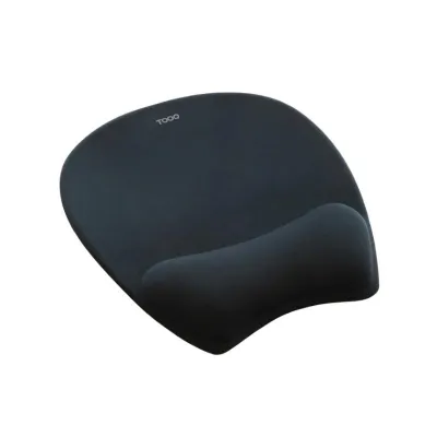 Tooq TQMP1002-B Alfombrilla Ergonómica con Reposamuñecas de Espuma Viscoelástica - Color Negro