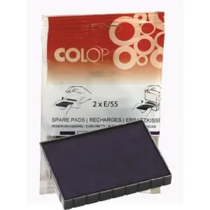 Colop Almohadilla E/55 Azul Blister 2 Unidades