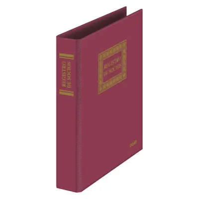 Dohe Libro de PVC Burdeos - 100 Hojas Numeradas - 4 Anillas Mixtas 25mm