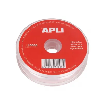 Apli Bobina de Cuerda de Nylon Transparente - Resistente y Duradero para Bricolaje y Jardinería