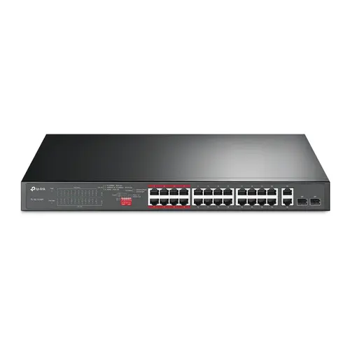 Switch No Gestionable Tp-Link Tl-Sl1226P 24P Poe+ 10/100 2P Gigabit 2P Slots Combo Gigabit Sfp Total Poe 250W
