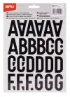 Apli Letras Adhesivas Mayúsculas 40mm - Pack de 5 Hojas - Color Negro