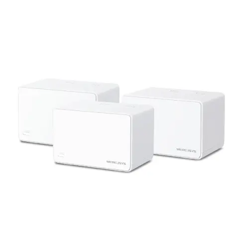 Mercusys Halo H80X Pack de 3 Unidades Wi-Fi 6 Mesh AX3000, Cobertura 650m², Velocidad 3000 Mbps, Blanco