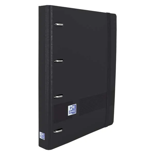 Oxford Carpeta Anillas Europeanbinder Live&Go 4x35mm A4+ Tapa Polyfoam Negra
