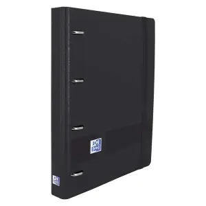 Oxford Carpeta Anillas Europeanbinder Live&Go 4x35mm A4+ Tapa Polyfoam Negra