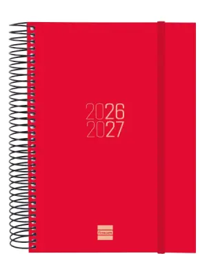 Finocam Agenda Escolar 26/27 1 Día Por Página E10 155x212mm Tapas Polipropileno Rojo