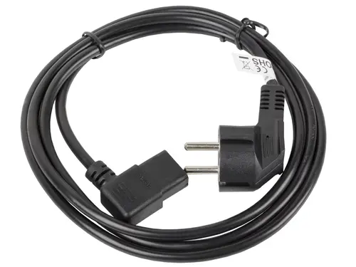 Lanberg Cable De Transmisión CEE7/7 IEC 320 Negro 3m CA-C13C-12CC-0030-BK