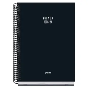Dohe Agenda Escolar 26/27 A5 Semana Vista Papel Offset 70g Negro Espiral 15x21cm