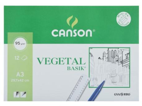 Canson Minipack Vegetal Basik 12 Hojas 29,7X42Cm -Sobre Unitario-