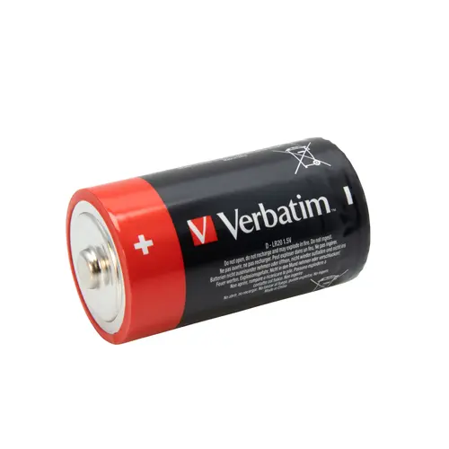 Verbatim Pilas Alcalinas D LR20 - Pack de 2 Unidades