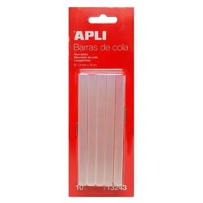 Apli Barras De Cola Para Pistola Termofusible Transparentes Ø7,5Mm X 10Cm -10U-