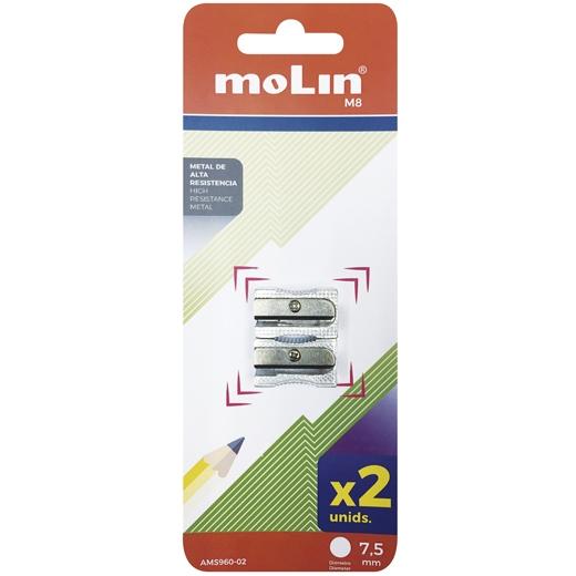 Molin Afilalápices 1 Agujero Metal Blister 2U