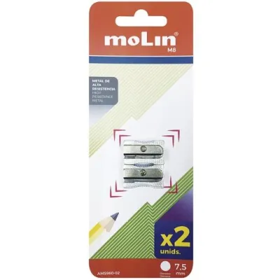 Molin Afilalápices 1 Agujero Metal Blister 2 Unidades