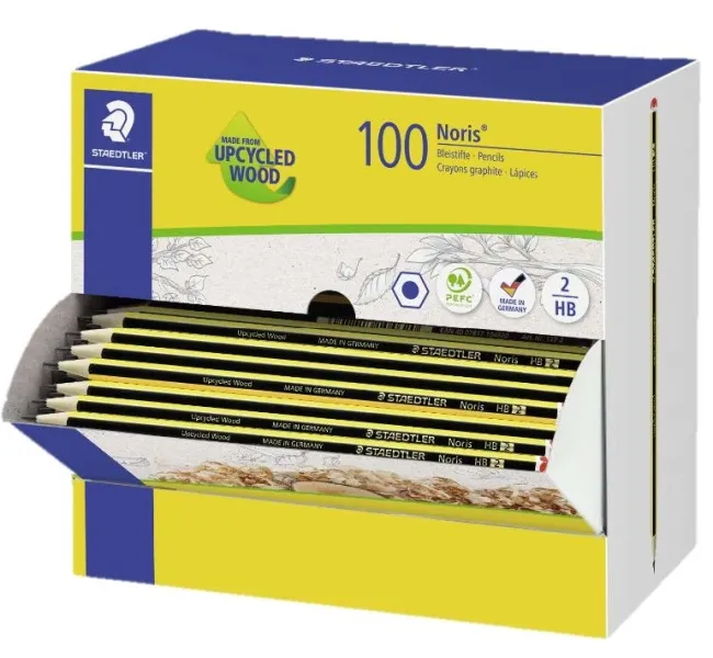 STAEDTLER LÁPIZ DE GRAFITO NORIS 120-2 HB CAJA DISPENSADOR 100 UD