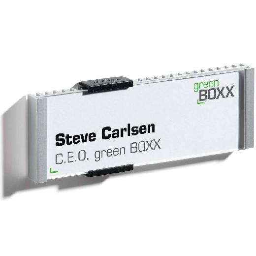 Durable Identificador Para Puertas Info Sign Placa De 149X52,5Mm Metal Plateado