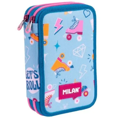 Milan Plumier 2 Pisos Con Contenido Serie Especial Roller 2