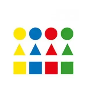 Apli Gomets Geométricos Pequeños Permanentes Colores Surtidos - Blister de 12 Unidades