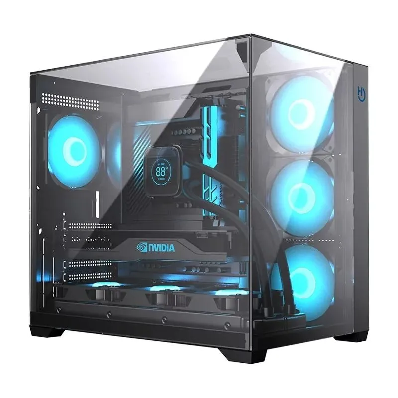 Hiditec Caja Atx Gaming Sky Black Usb 3.1 Type-C