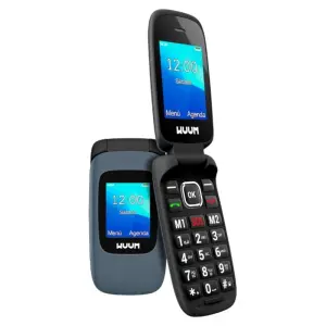 SPC Wuum Teléfono de Tapa Doble Pantalla 2.4" + 1.77" Linterna Radio FM Negro