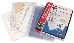 Esselte Funda PP Cristal 16 Taladros Folio 80 Micras - 100 Unidades