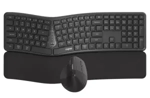 RAPOO Teclado Y Mouse Inalámbrico Bluetooth 8810ME 2.4GHz BT 4.0 BT 5.0 1600DPI Negro
